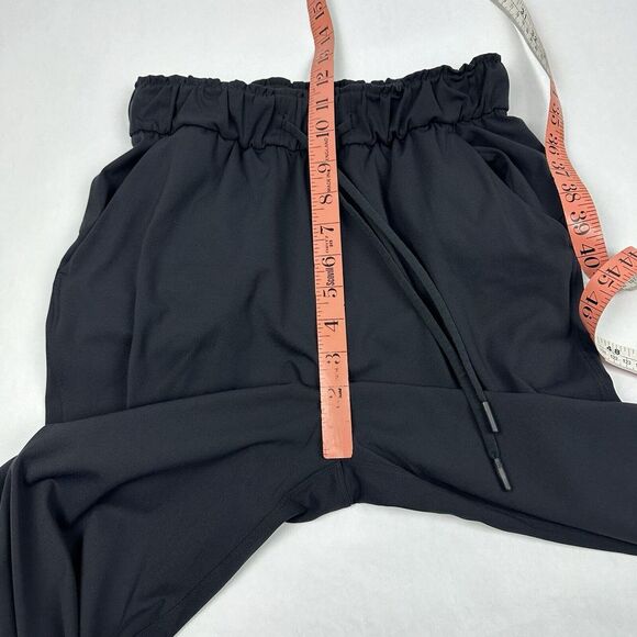 Lululemon Keep Moving Pants Womens 4 Black Mid Rise Tapered Leg 7/8 Drawstring - Picture 8 of 9